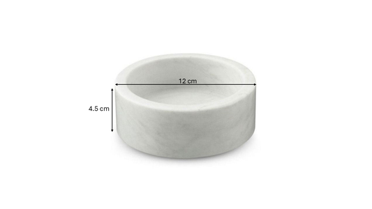 Base para Botella de 12 cm x 4.5 cm de mármol Natural Blanco Bego